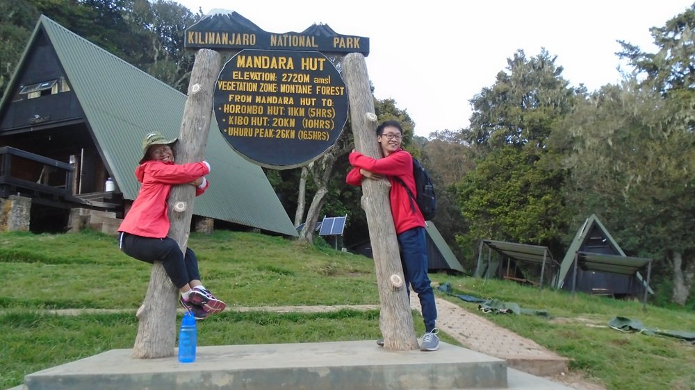 Hikers during a Kilimanjaro Marangu Route Luxury Day Hike Tour