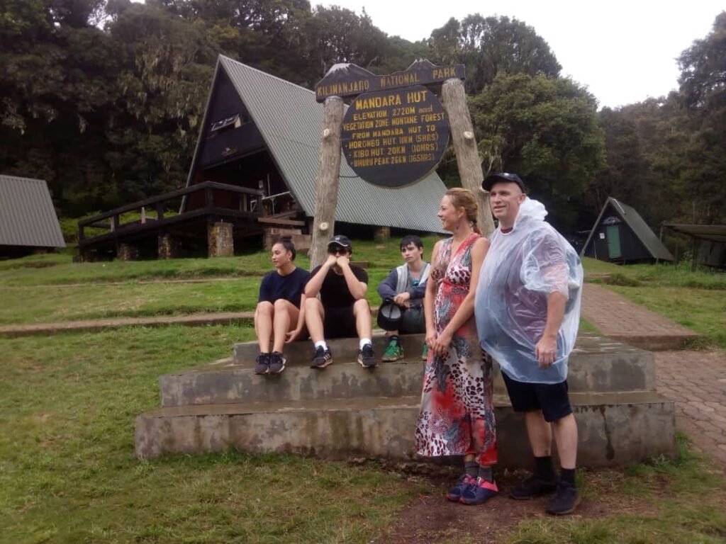 Hikers during a Kilimanjaro Marangu Route Luxury Day Hike Tour